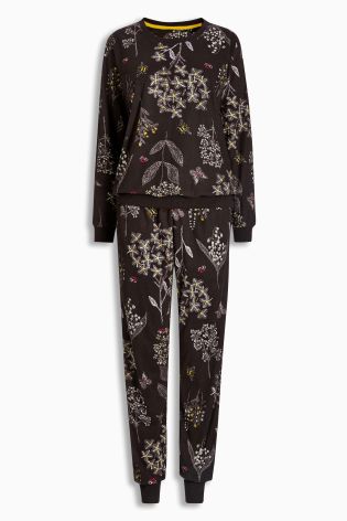 Floral Bug Print Cosy Pyjamas